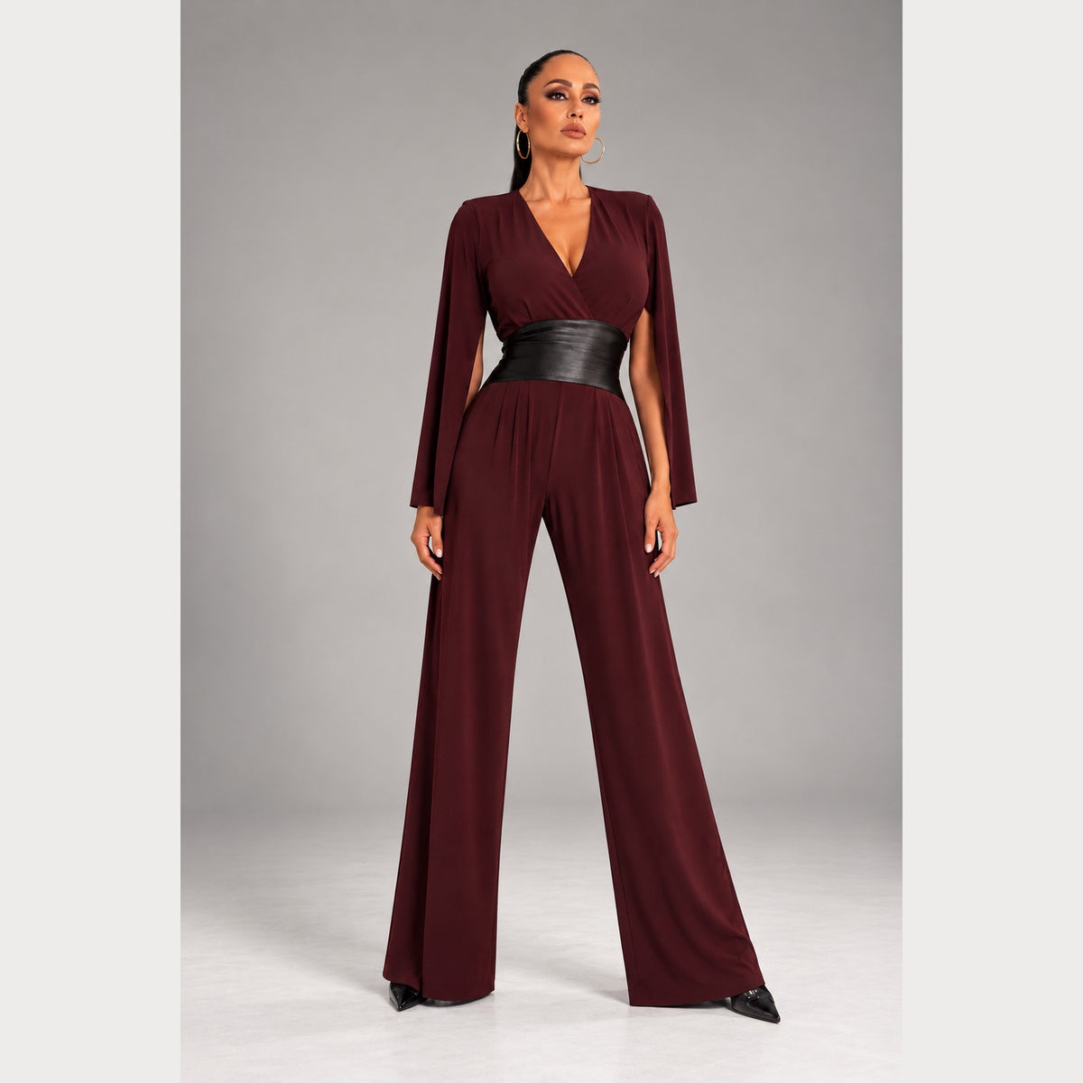 IMANI Backless & Bra Friendly Blazer Style Jumpsuit | Plum
