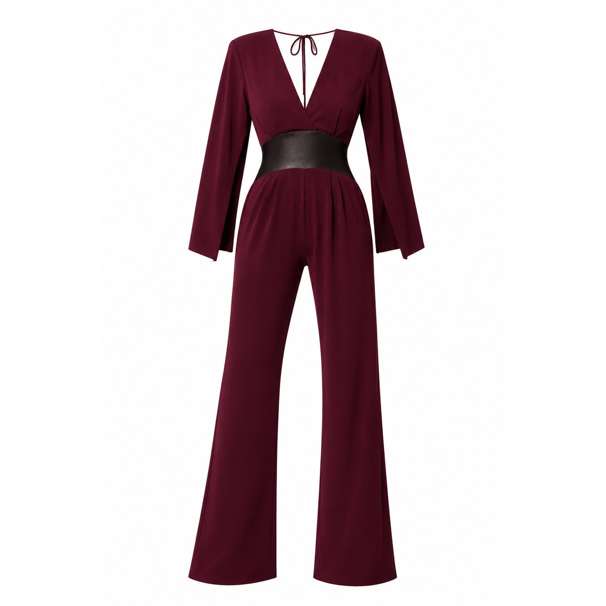 IMANI Backless & Bra Friendly Blazer Style Jumpsuit | Plum