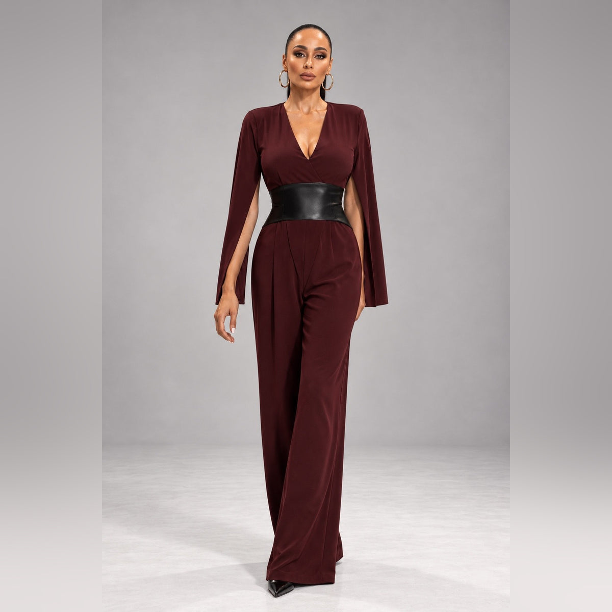 IMANI Backless & Bra Friendly Blazer Style Jumpsuit | Plum
